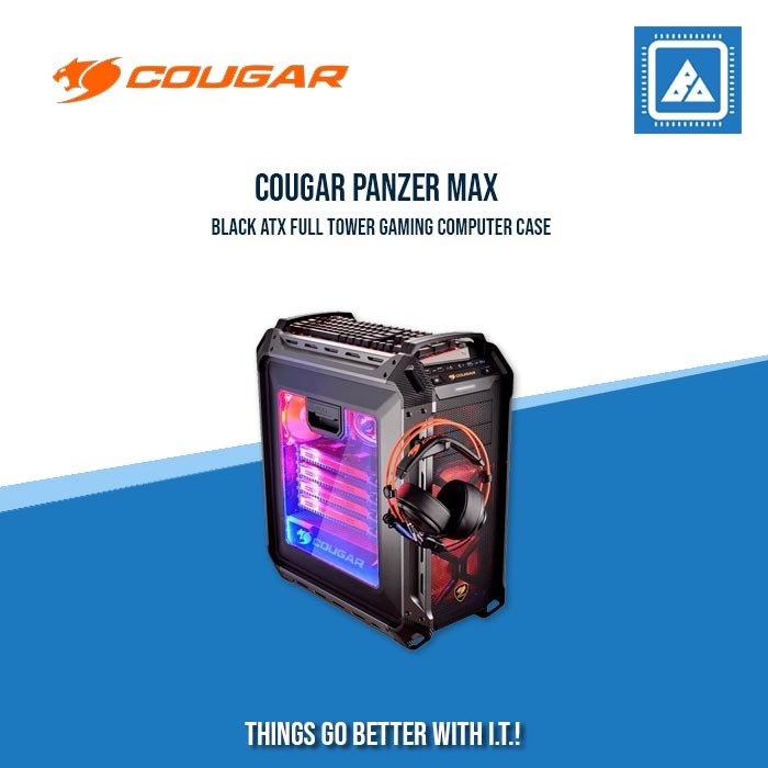COUGAR  PANZER MAX BLACK  ATX FULL TOWER GAMING COMPUTER CASE COUGAR  PANZER MAX BLACK  ATX FULL TOWER GAMING COMPUTER CASE